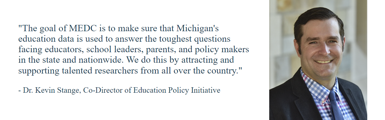 Dr. Kevin Stange, Co-Director of Education Policy Initiative